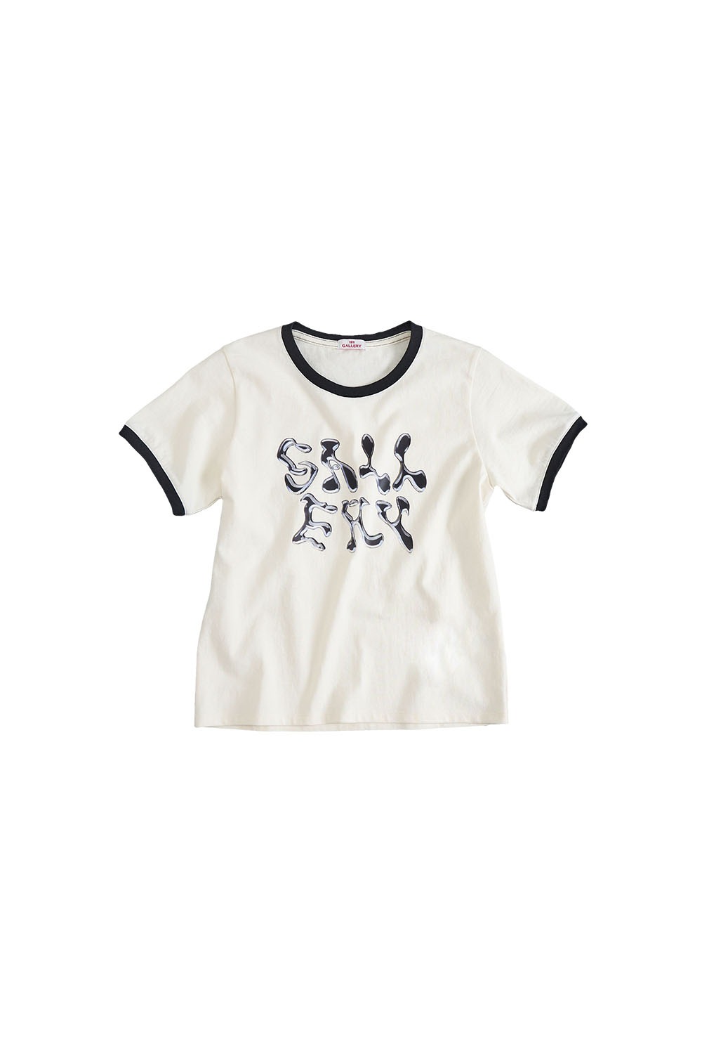 Gallery Baby Ringer T-shirt - Ivory / Black
